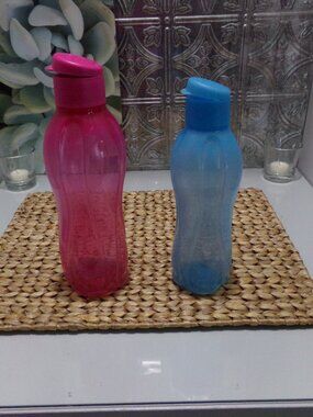 Pair of Tupperware water bottles